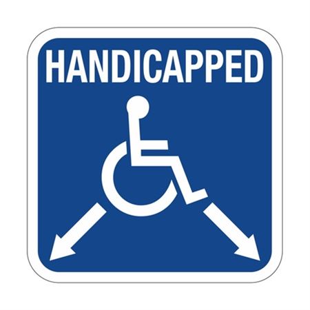 Handicapped with Arrows Symbol Sign 18"x18"